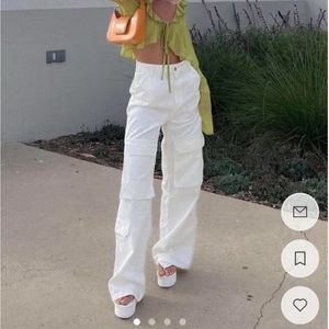 white cargo pants zara size 2
